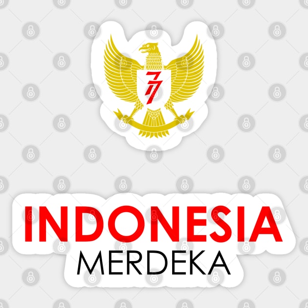 Indonesia Merdeka 77 - 01 Sticker by SanTees